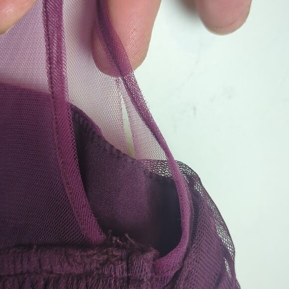 Embellished Mesh Top Full Prom Skater Dress Women's Size 8 - Picture 4 of 9